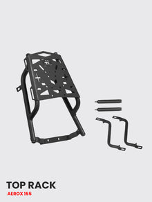 TOP RACK FOR AEROX 155 BLACK MATT – SB 711