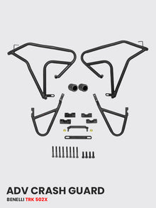 ADV CRASH GUARD WITH 2 METAL SLIDER FOR Benelli TRK 502 X Black Matt - SB 752