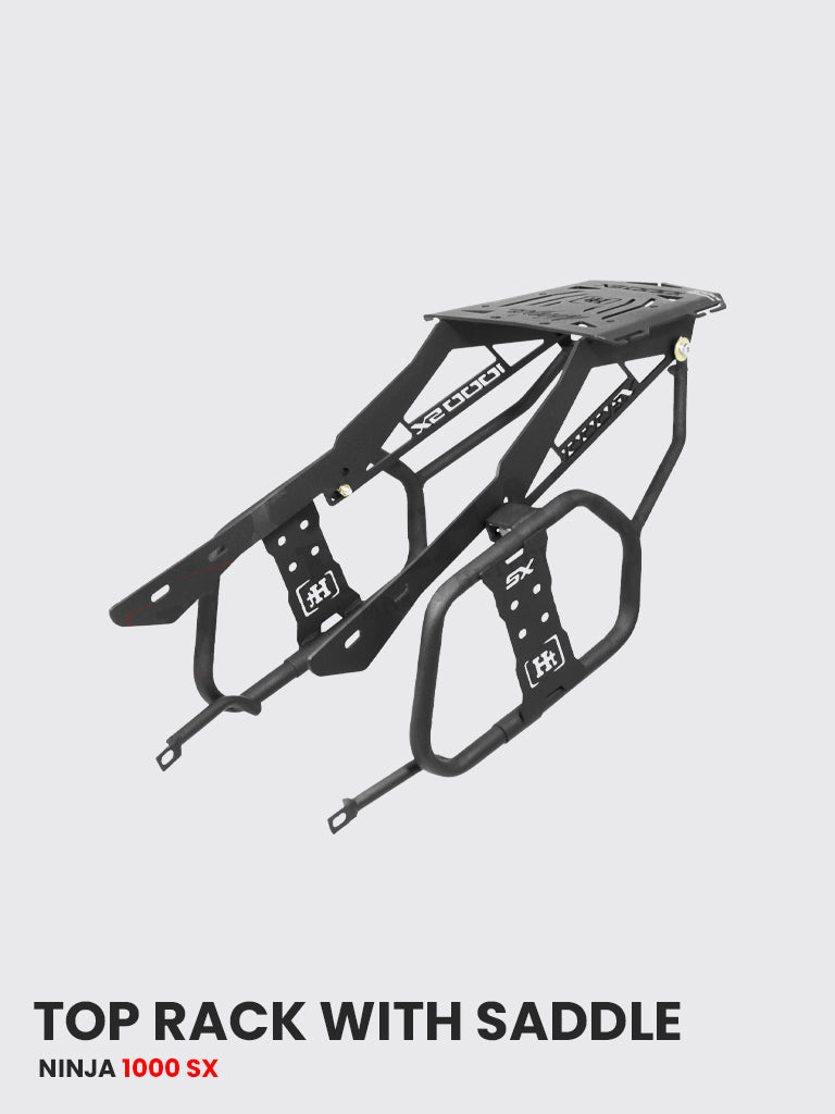 Kawasaki Ninja 1000 SX 2022 Top Rack With Saddle Stay (Black Matt