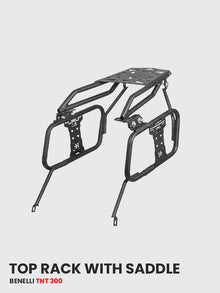 Benelli TNT 300 Top Rack & Saddle Stay With Jerry Can Mount / SB 818