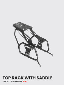 Ducati Scrambler 800 Top Rack With Saddle Stay (Black Matt) - SB 824