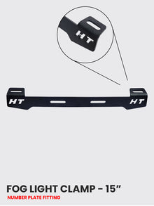 FOG LIGHT CLAMP - (NUMBER PLATE FITMENT AREA) 15 INCH - SB 963