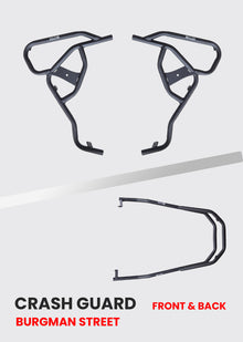 BURGMAN 2 in 1 CRASH GUARD  WITH FOOT REST - HTSC 123