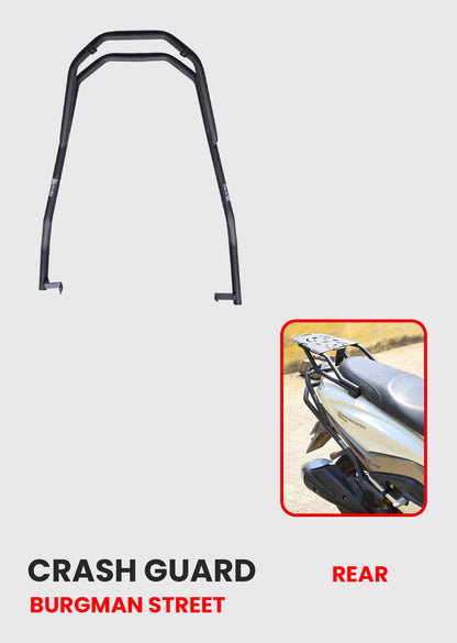 BURGMAN 2 in 1 CRASH GUARD  WITH FOOT REST - HTSC 123