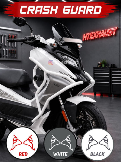 crash guard 2 in 1  for Xoom 160 WHITE - SB 1220-WHITE
