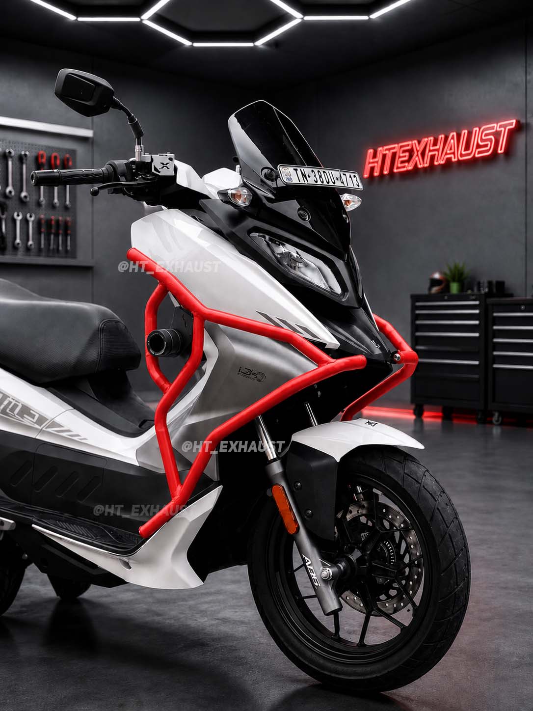 crash guard 2 in 1  for Xoom 160 RED - SB 1220-RED