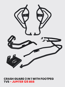 JUPITER 125 BS6 CRASH GUARD 3 IN 1 WITH FOOTPEG / SB 1076