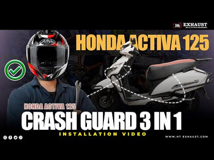 CRASH GUARD 3 in 1 WITH RIGHT SIDE FOOTREST FOR ACTIVA 125 HTSC 129