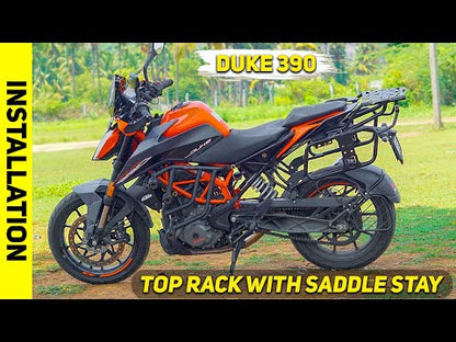 HT Duke 200 250&390 BS6 TOP RACK WITH SADDEL STAY Removable Seat Rest BLACK MATT / SB 558