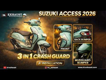 SUZUKI ACCESS 2026 CRASH GUARD 3 IN 1 WITH FOOT REST / HTSC 149