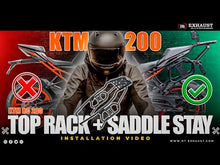 KTM RC 200 & 390 TOP RACK WITH SADDLE STAY BLACK AND ORANGE - SB 602