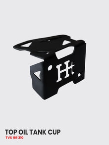 APACHE RR310 front disc brake tank CAP Stainless steel Black matt - FTC 047