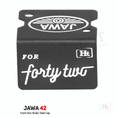 JAWA front disc brake tank CAP Stainless steel Black matt – FTC 022