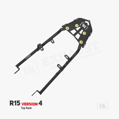 R15 V4 & R15 M YAMAHA TOP RACK WITH PLATE (BLACK MATT) – SB 567 / HT exhaust