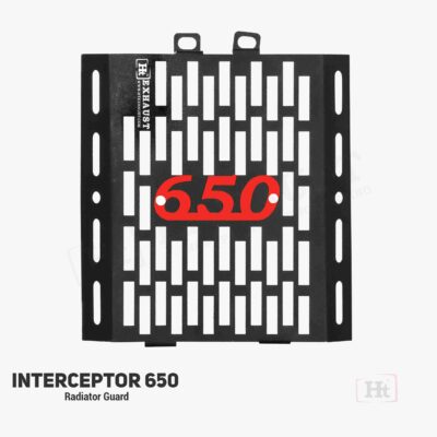 Interceptor 650 & Continental GT RADIATOR GUARD – black matt – Red (color options available) – RD 915 / Ht exhaust