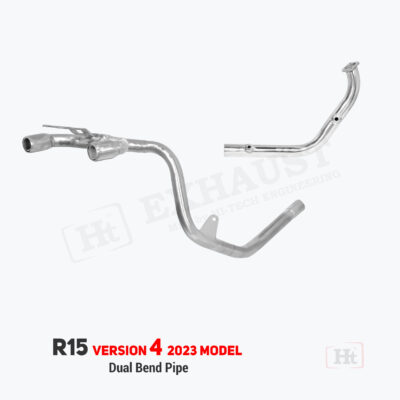 R15 V4 /M 2023 Dual Exhaust bend with Dual Sensor Stainless Steel ( only bend pipe ) – SB 608