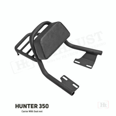 CARRIER WITH SEAT REST FOR HUNTER 350 – BLACK MATT – SB 656 / HT EXHAUST