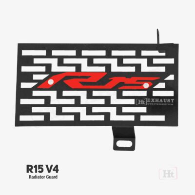 R15 V4 / M Radiator guard with neon color R15 logo – colour option available – RD 906 / Ht exhaust