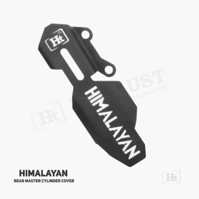 HIMALAYAN Rear master cylinder cover Stainless steel Black matt – style-1 – SB 674