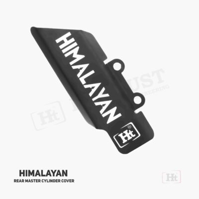 HIMALAYAN Rear master cylinder cover Stainless steel Black matt – style-2 – SB 675