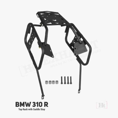 BMW 310 R TOP RACK WITH SADDLE STAY BLACK MATT – SB 702 / HT EXHAUST