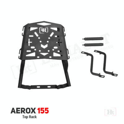 TOP RACK FOR AEROX 155 BLACK MATT – SB 711 / HT EXHAUST