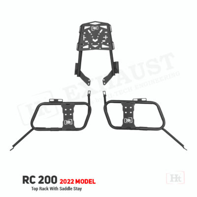 HT KTM RC 125, 200, 390 – 2022  Saddle Stay +Top Rack- Black Matt / Ht Exhaust  SB 727