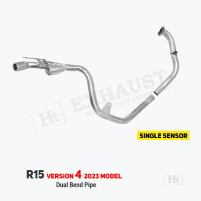 R15 V4 /M 2023 Dual Exhaust bend with Singel Sensor Stainless Steel ( only bend pipe ) – SB 771