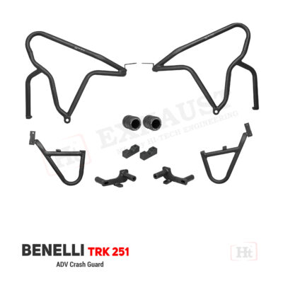Crash guard For Benelli TRK 251 With 2 Metal Sliders (Black Matt) – SB 784 / HT EXHAUST