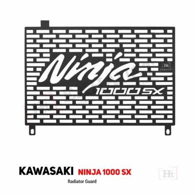Radiator Guard FOR Kawasaki Ninja 1000 SX Black Matt and Silver  – RD 735 / Ht Exhaust