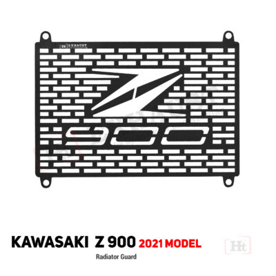 Radiator Guard FOR Kawasaki Z 900 2021 Black Matt and Silver  – RD 732 / Ht Exhaust