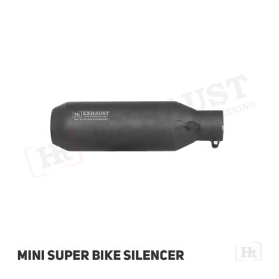 HT Mini Stainless Steel Super Bike Exhaust (Black Matt) – SB 795- Ht exhaust