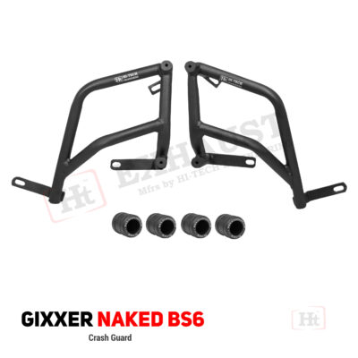 Crash guard with metal  slider for GIXXER NAKED  BS6- SB 804 / Ht exhaust