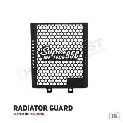 Super Meteor 650 Honey Comb Radiator Guard (Black Matt) – RD 741 / HT EXHAUST