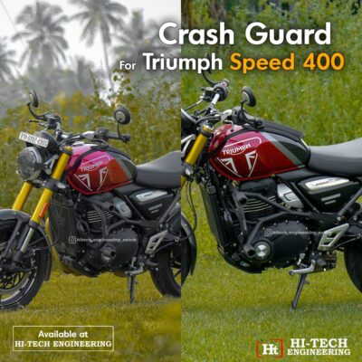 Triumph Speed 400 Crash Guard With  4 Metal Sliders  (Black Matt) – SB 828 / HT EXHAUST