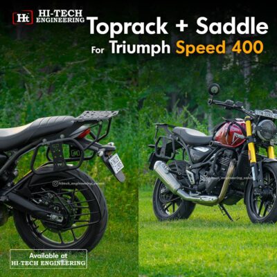 Triumph Speed 400 Top Rack With Saddle Stay  (Black Matt) – SB 832 / HT EXHAUST